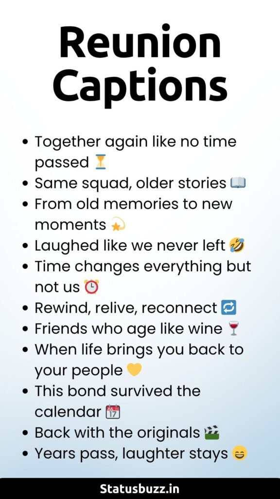 reunion captions