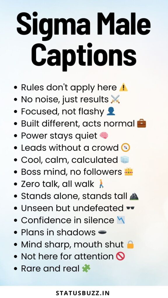 sigma male captions