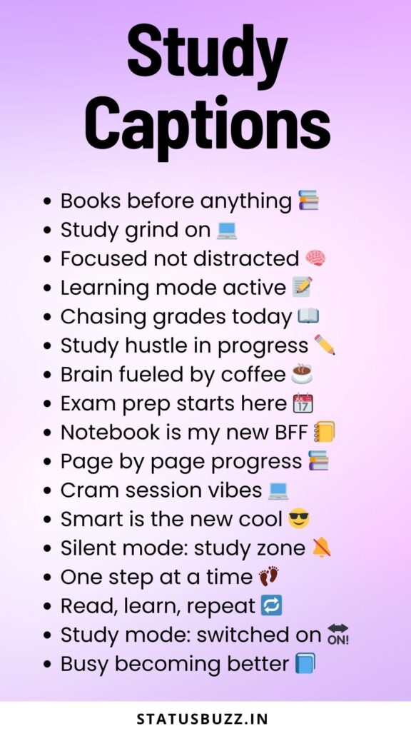 study captions