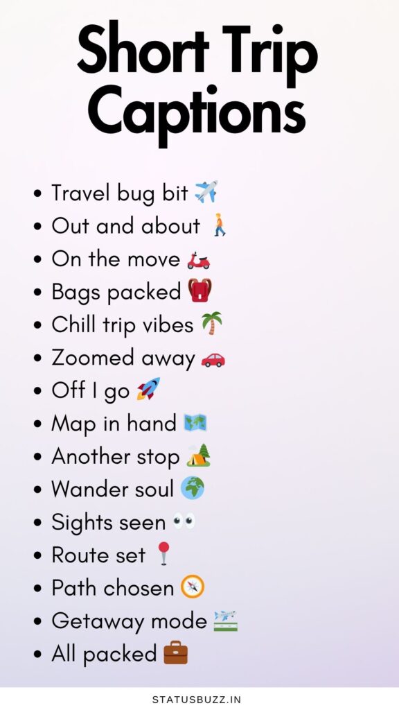 trip captions