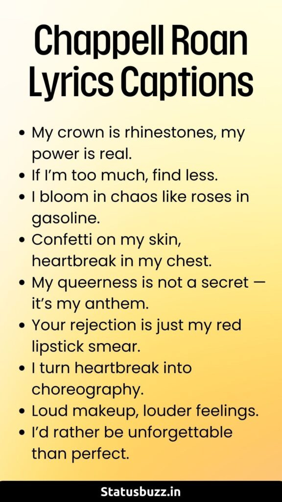 Chappell Roan Lyrics Captions