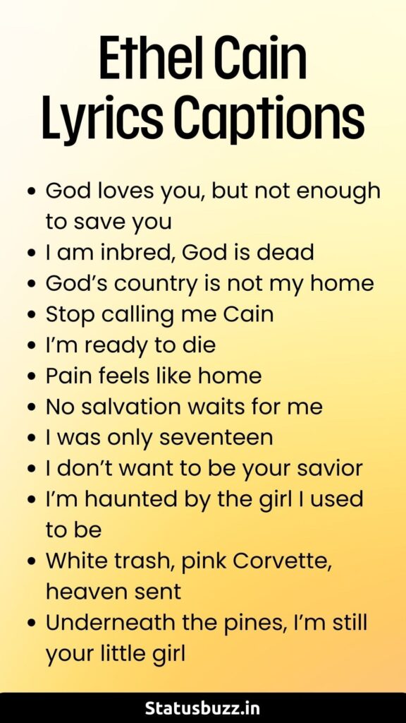 Ethel Cain Lyrics Captions