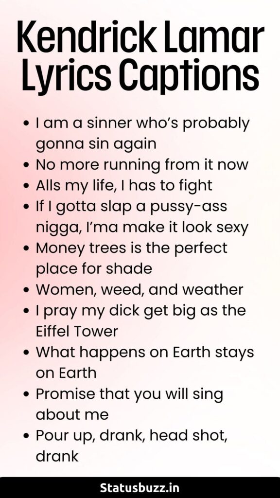 Kendrick Lamar Lyrics Captions
