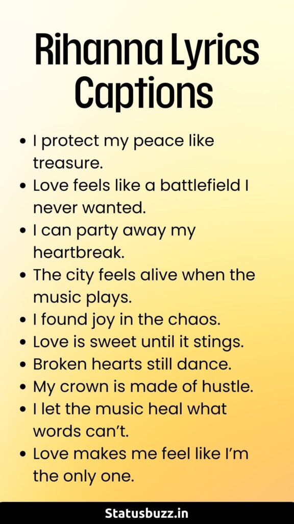 Rihanna Lyrics Captions