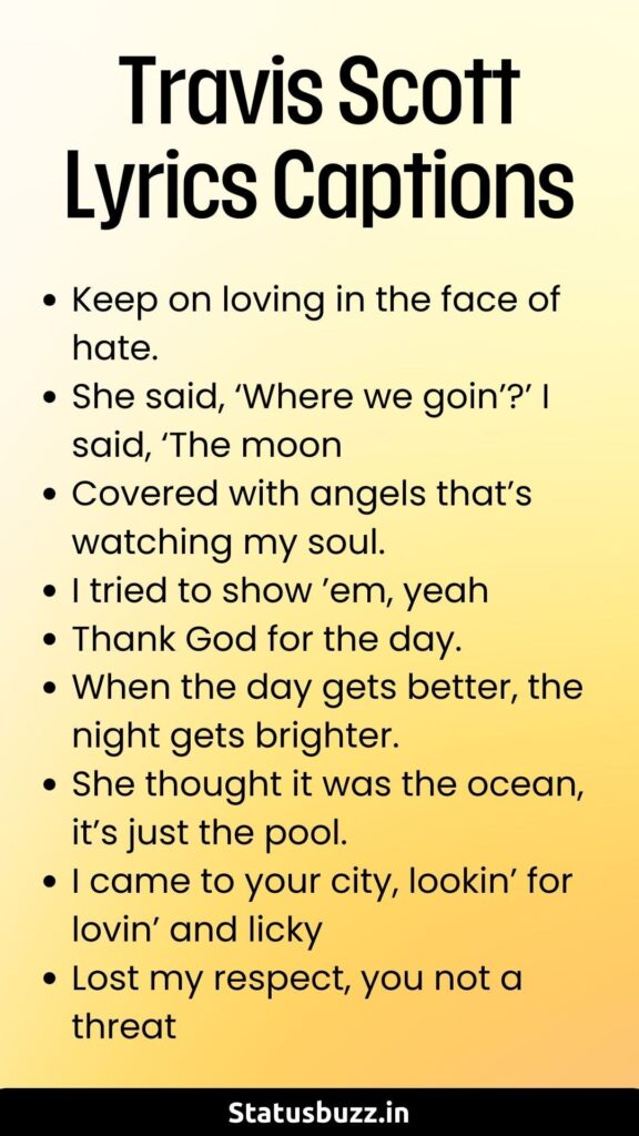 Travis Scott Lyrics Captions