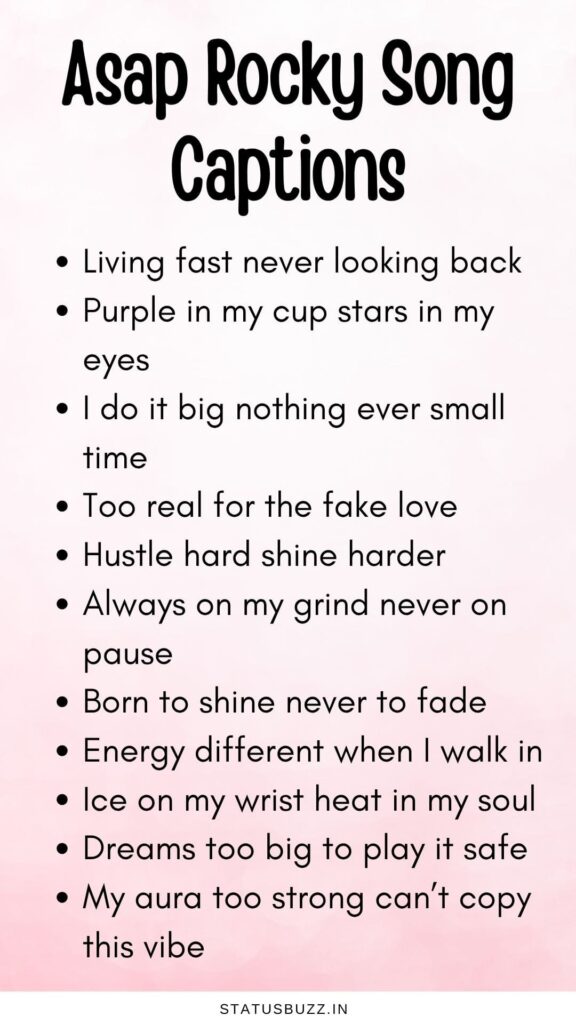 Asap Rocky Lyrics Captions