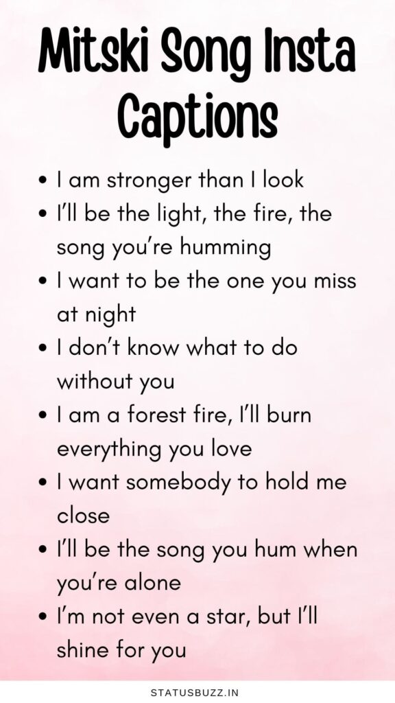 Mitski Lyrics Captions