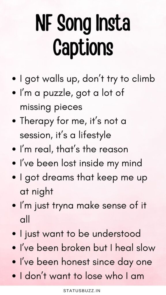 NF Lyrics Captions