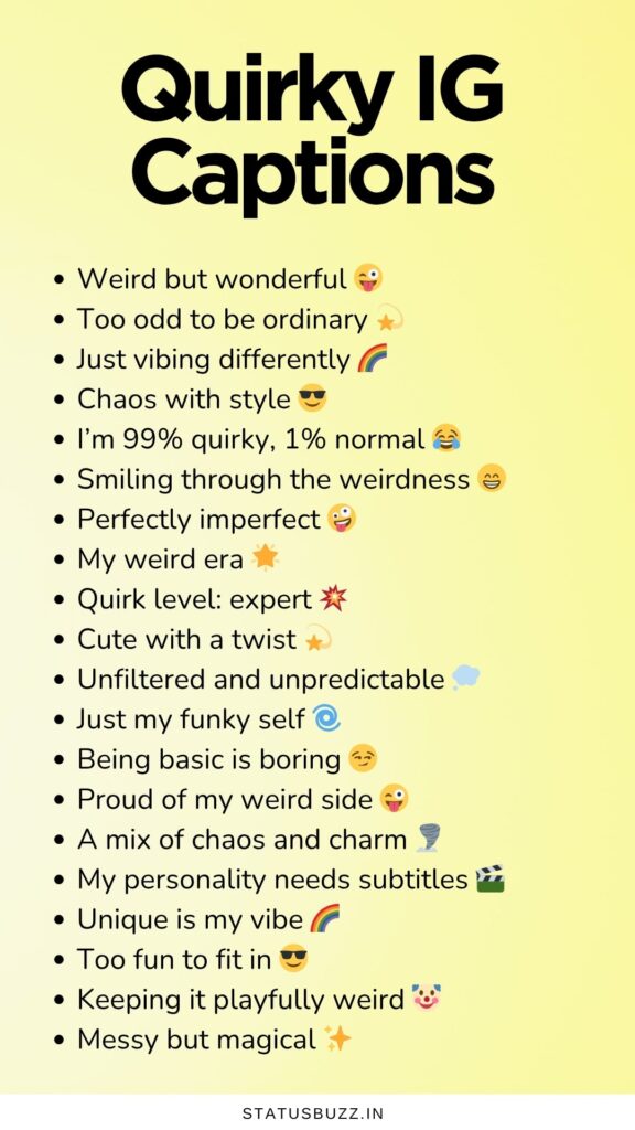 quirky captions