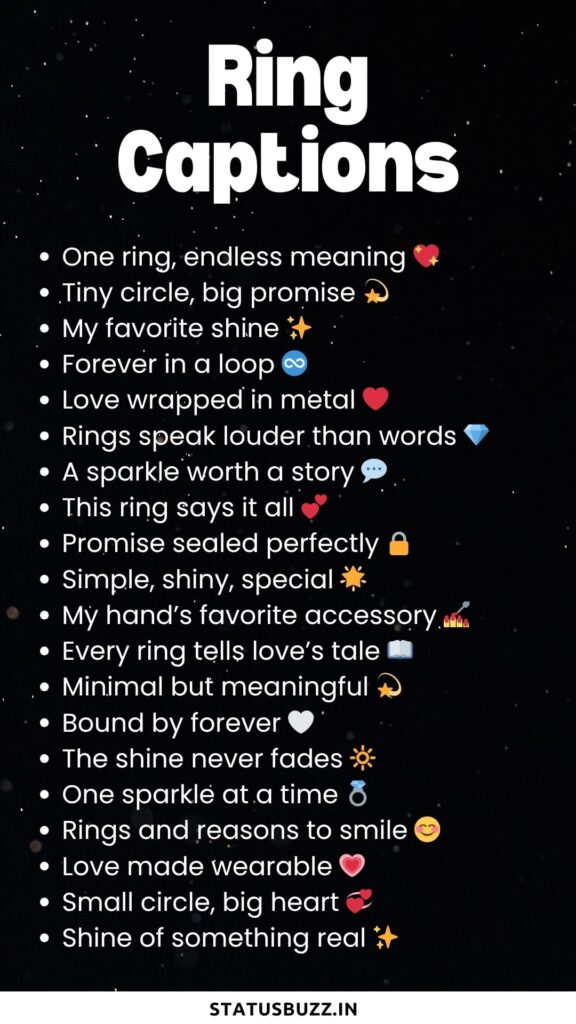 ring captions