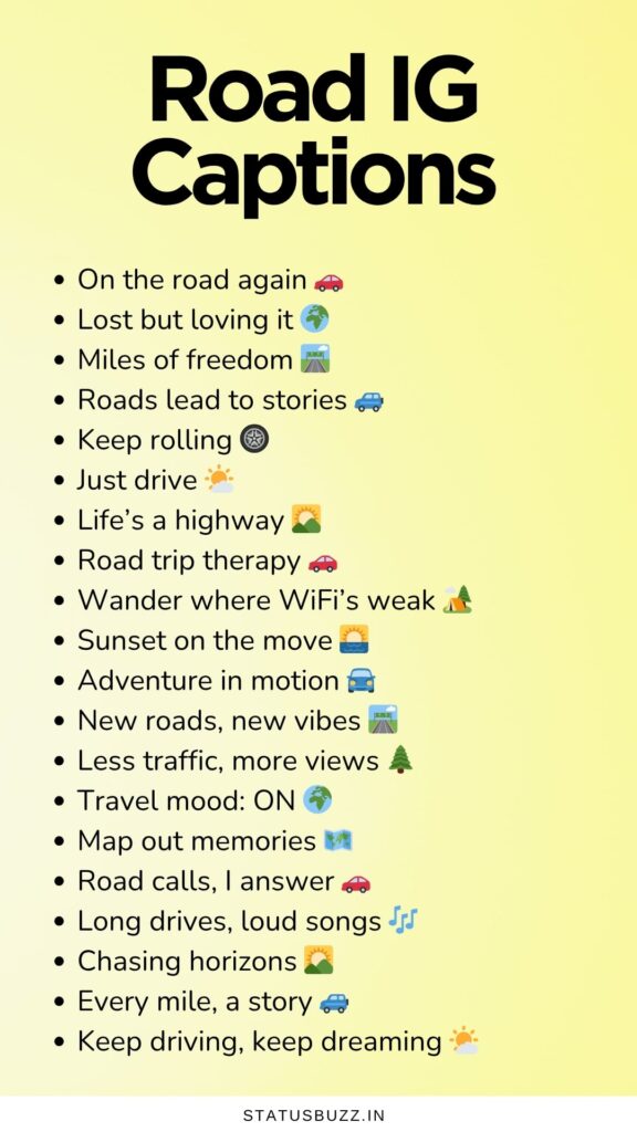 road captions