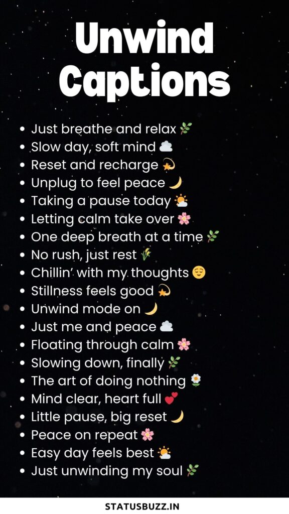unwind captions 