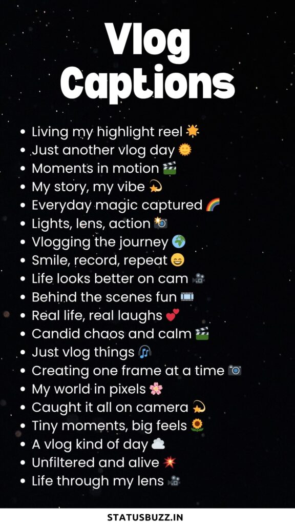 vlog captions 