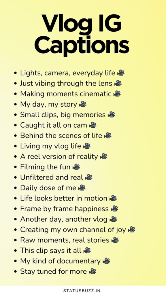 vlog captions 