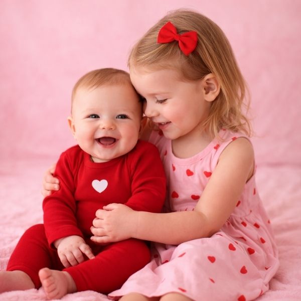 Sibling Valentine Shot