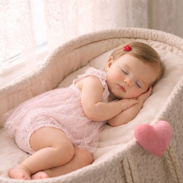 Soft Lace Window Cradle Pose