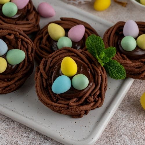 Chocolate Easter Nest Cookies