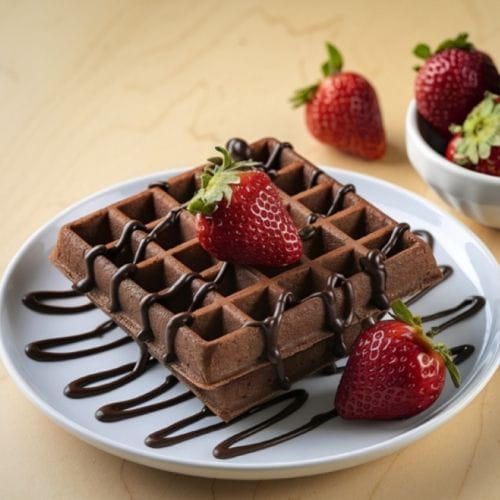 Chocolate Strawberry Waffles