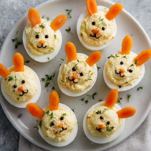 Easter Bunny Deviled Eggs