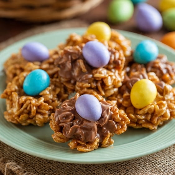 Easter Egg Peanut Butter Haystacks