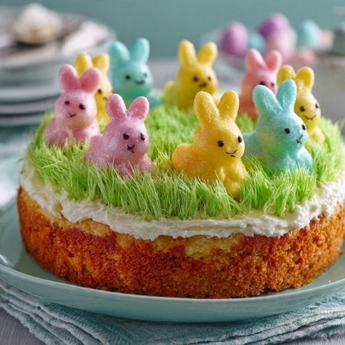 Easter Grass and Bunny Cake