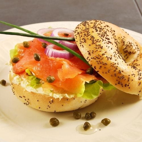Mini Smoked Salmon Bagels