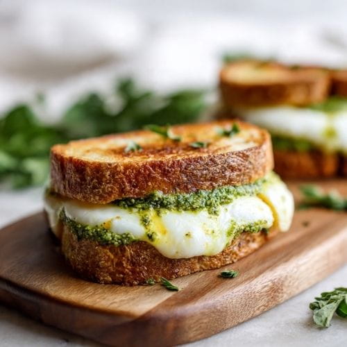 Pesto Mozzarella Breakfast Sandwiches