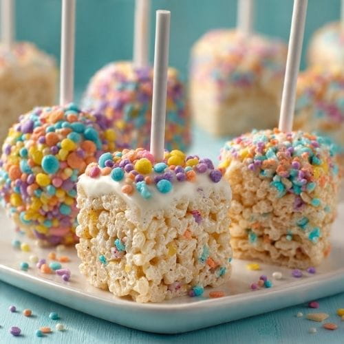 Rice Krispie Treat Pops on a Stick