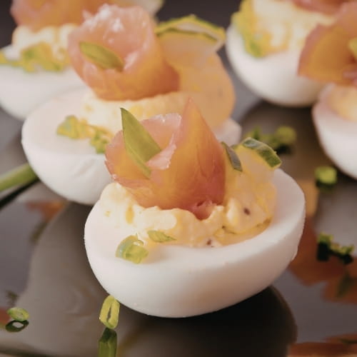 Smoked Salmon Deviled Eggs