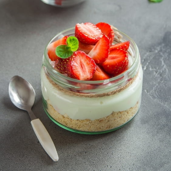 Strawberry Cheesecake Jars