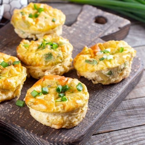 Zucchini and Cheese Muffin Bites