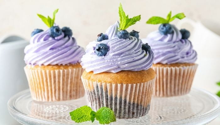 Blueberry Cream Cupcakes