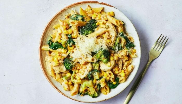 Creamy Chicken and Corn Pasta