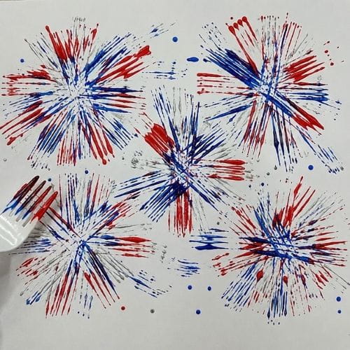 Fork Painted Fireworks