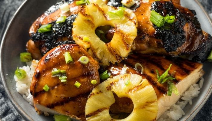 Hawaiian Chicken with Coconut Rice