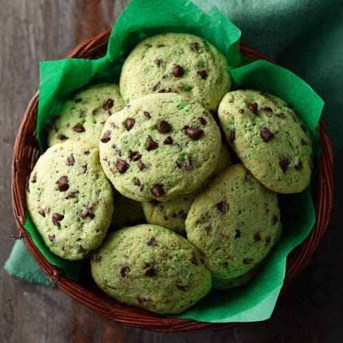 Mint Chocolate Chip Cookies
