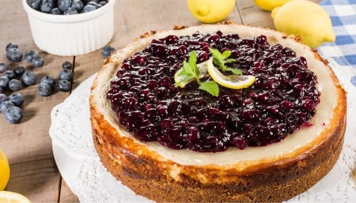 No-Bake Lemon Blueberry Cheesecake