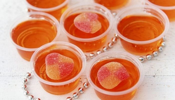 Peach Bellini Jello Shots