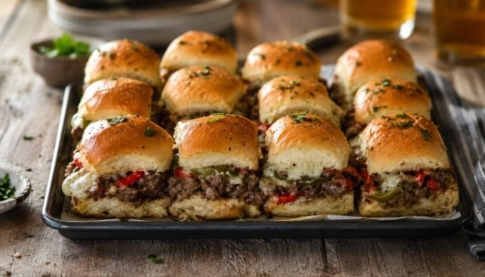 Philly Cheesesteak Sliders