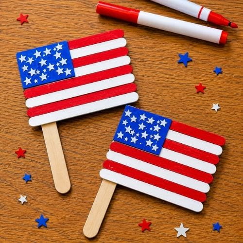 Popsicle Stick Flag