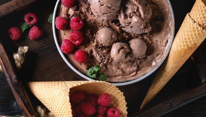 Raspberry Chocolate Ice Cream