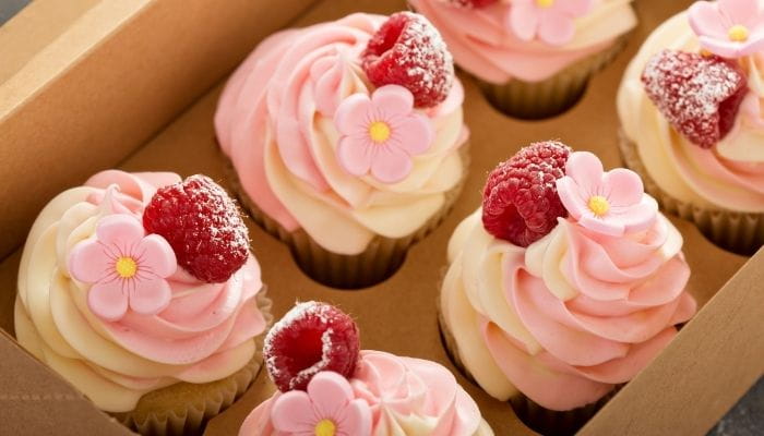 Raspberry Vanilla Swirl Cupcakes
