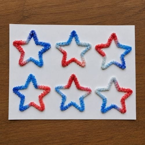 Salt Painted Stars