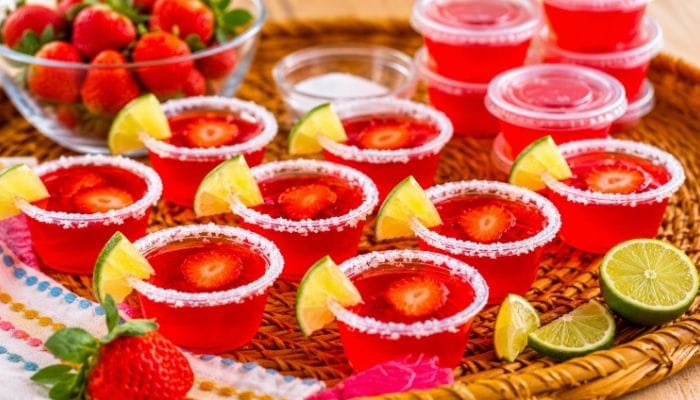 Strawberry Margarita Jello Shots