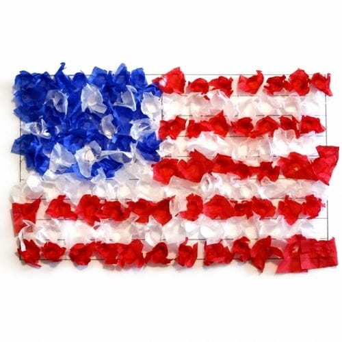 Tissue Paper Flag Collage
