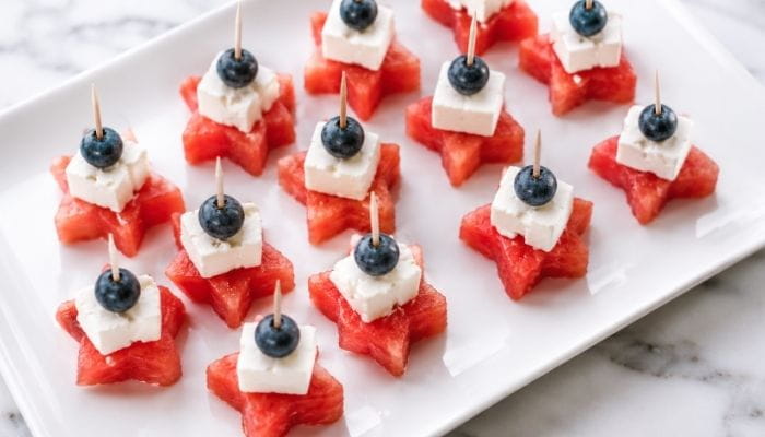 Watermelon Feta “Star” Bites