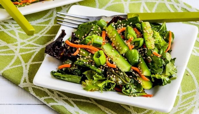 Asian Lettuce Salad with Sesame Dressing