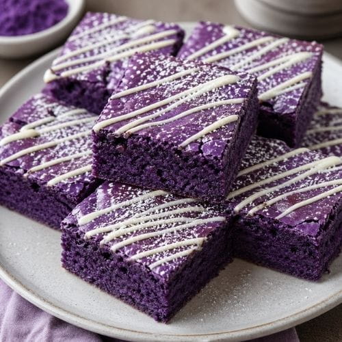 Chewy & Fudgy Purple Ube Brownies
