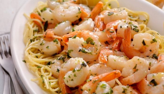 Lemon Garlic Shrimp Pasta Salad
