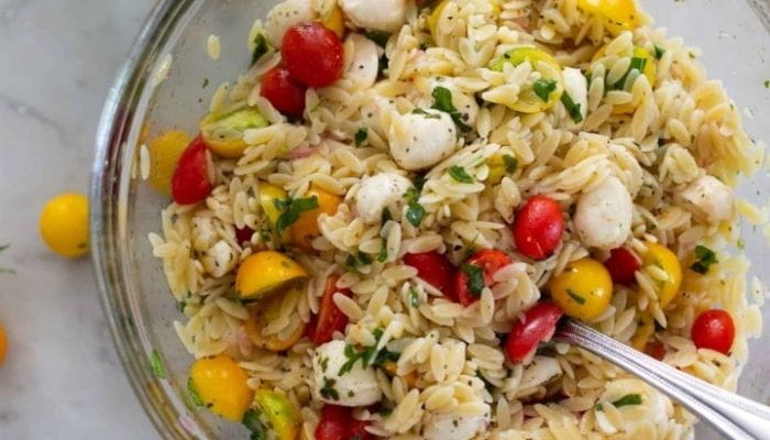 Orzo Caprese Salad